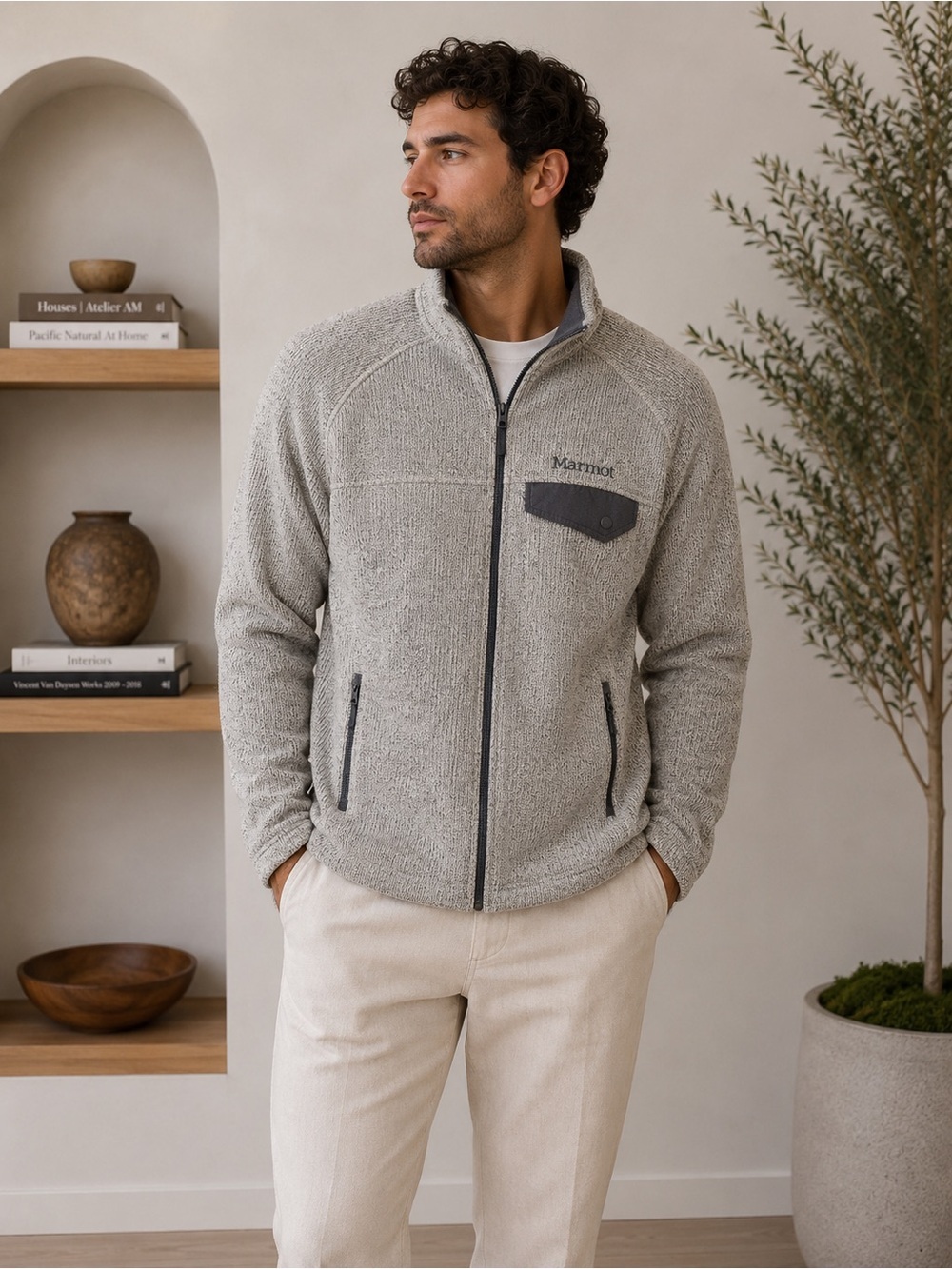 LIKE NEW Marmot Gray Full Zip Jacket
